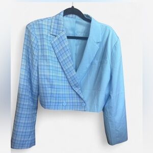 Blue Plaid Women's Jacket